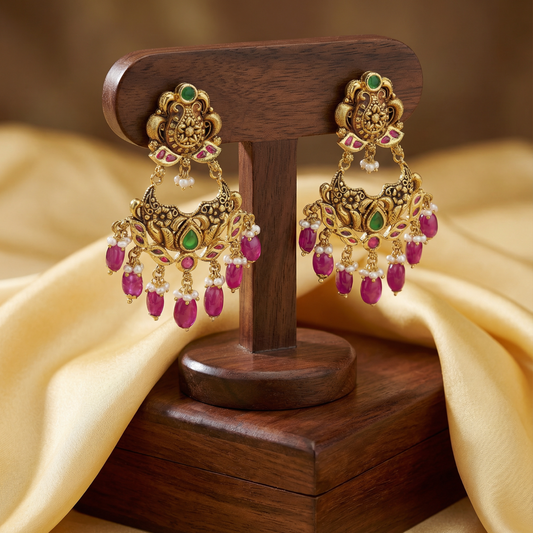 Florable Emerald Stone with Ruby Beats Drop