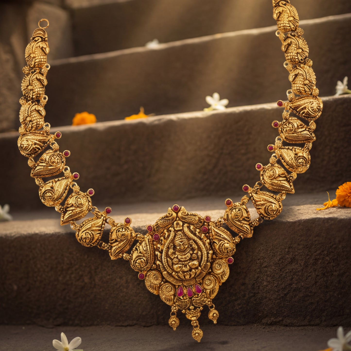 Nagas balls Lakshmi Necklace