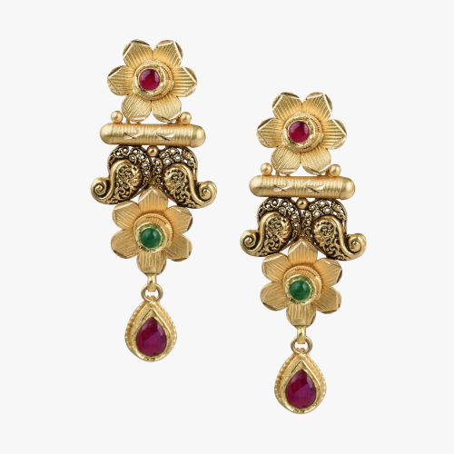 Minimal Ruby & Emrald Stone Drops