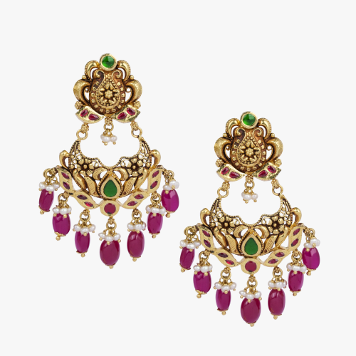 Florable Emerald Stone with Ruby Beats Drop