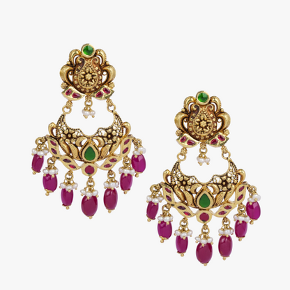 Florable Emerald Stone with Ruby Beats Drop