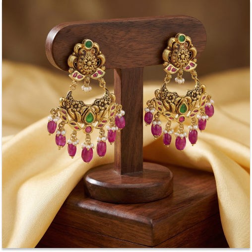 Florable Emerald Stone with Ruby Beats Drop