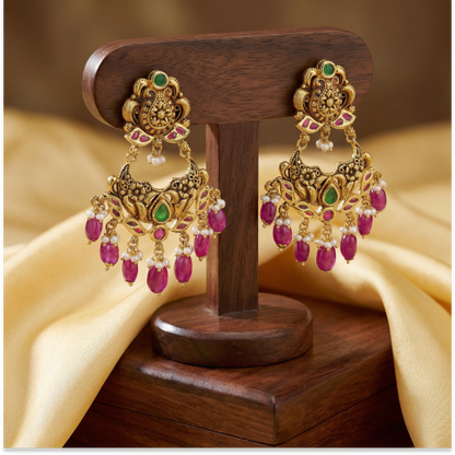 Florable Emerald Stone with Ruby Beats Drop