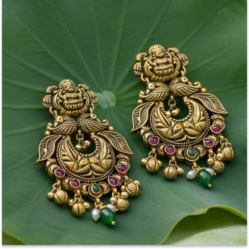 Emerald Small Chand Drops