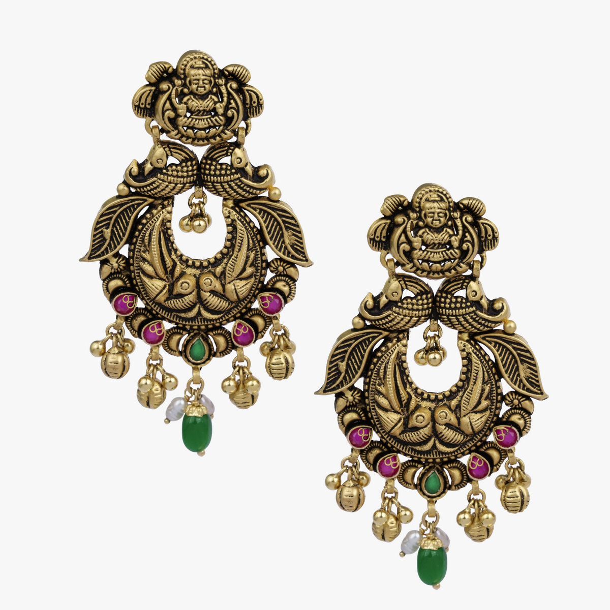 Small Size Ratinam Emerald Small Chand Drops – P. Rathinam Chettiar & Sons