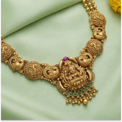 22 KT GOLD PENDANT COIN (KASU) NECKLACE