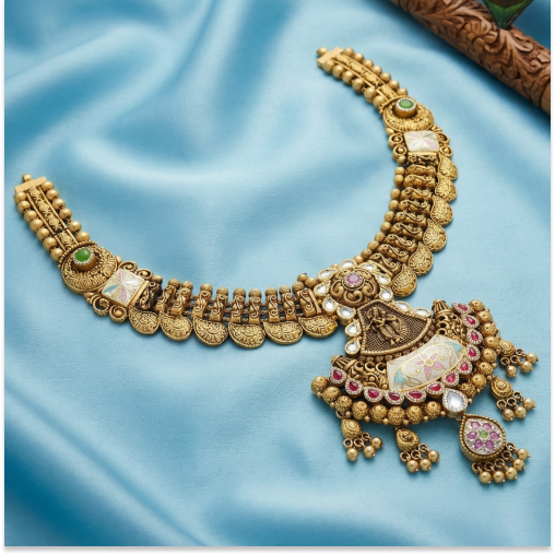 Kundan Elegant Radha Krishna Necklace