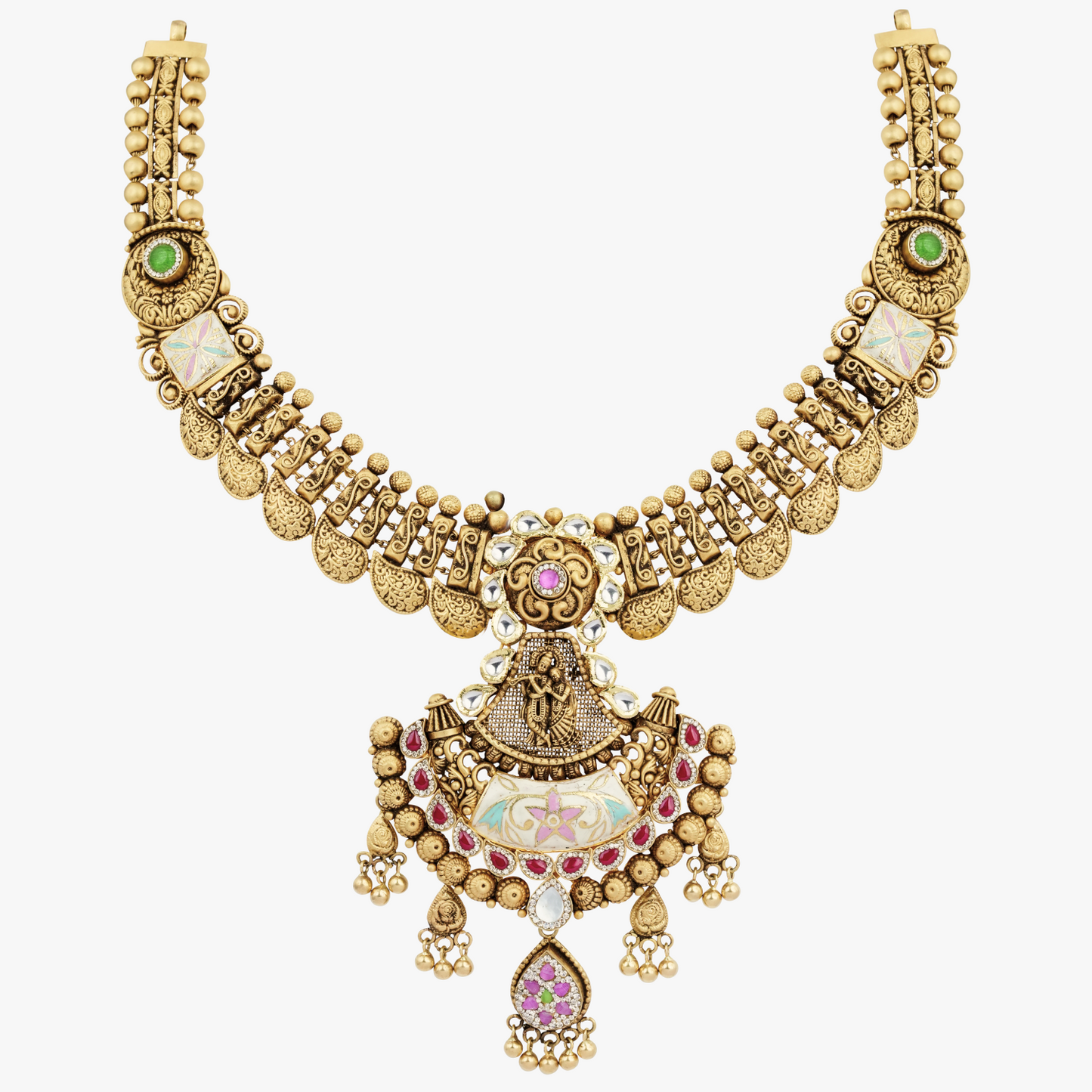 Kundan Elegant Radha Krishna Necklace