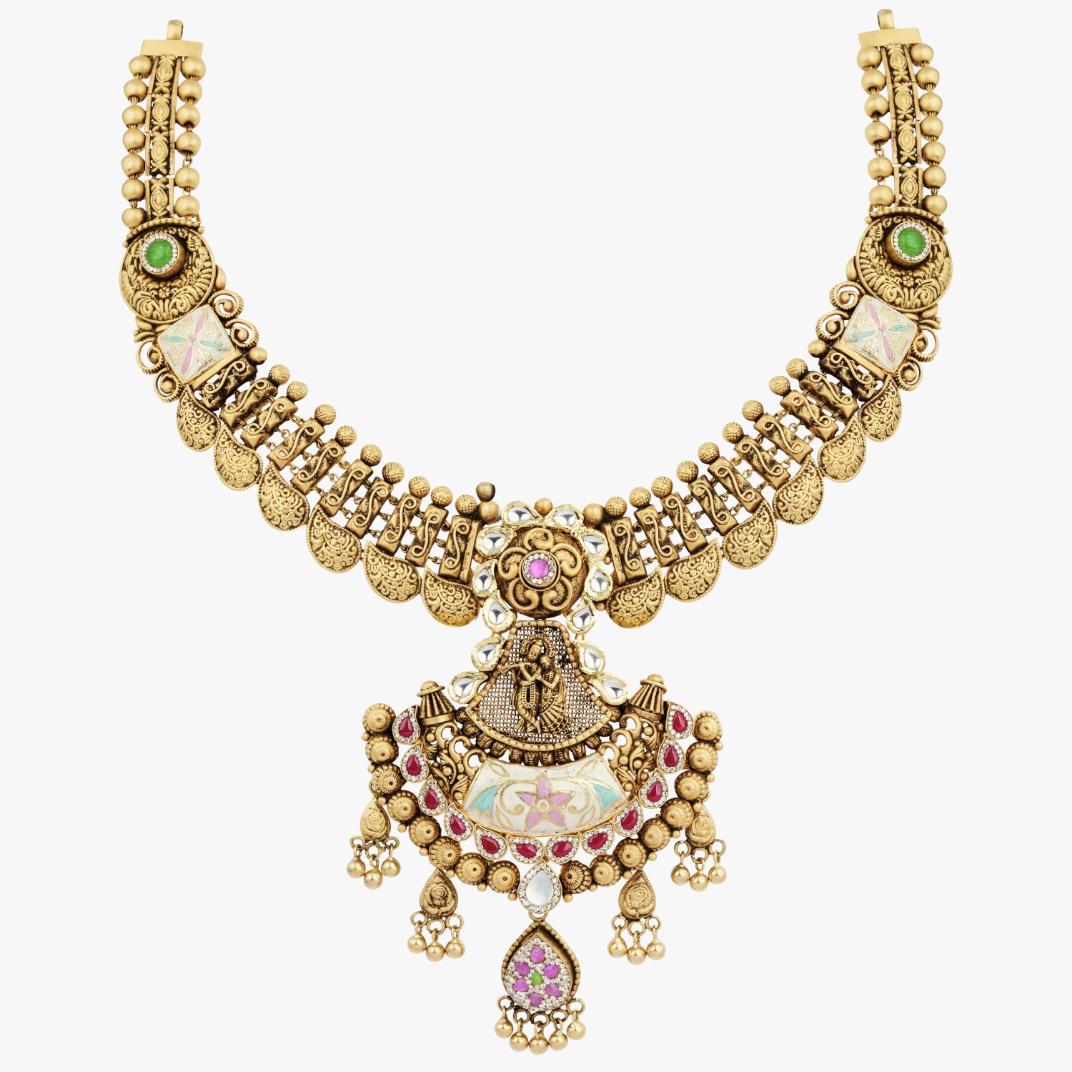 Kundan Elegant Radha Krishna Necklace