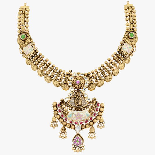 Kundan Elegant Radha Krishna Necklace