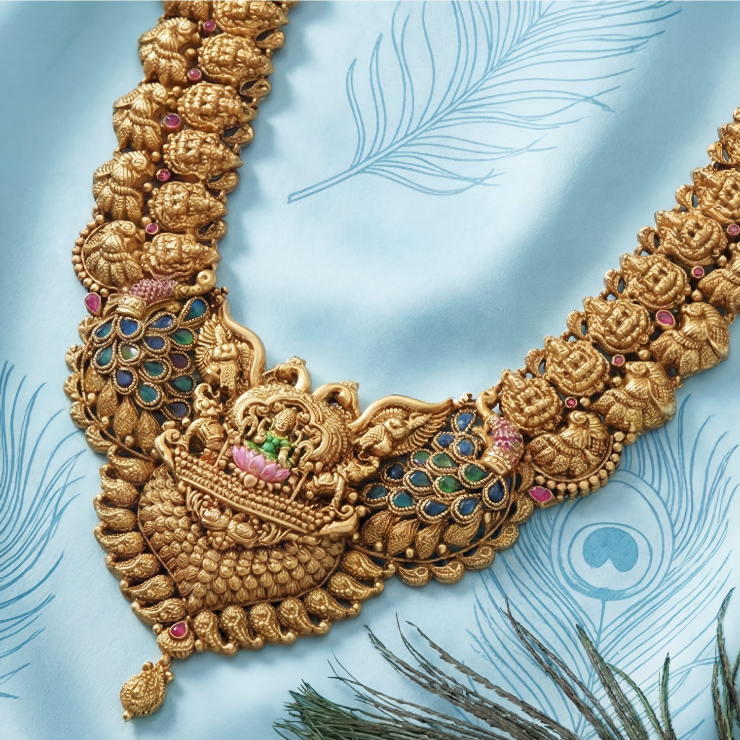 Peacock Feather Kajalakshmi Malai