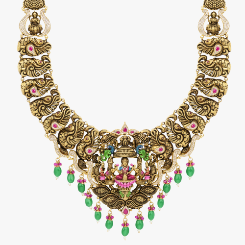 Emerald CZ Stone Kaja Lakshmi Malai