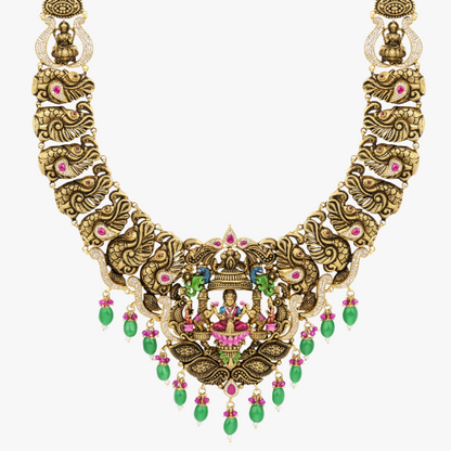 Emerald CZ Stone Kaja Lakshmi Malai