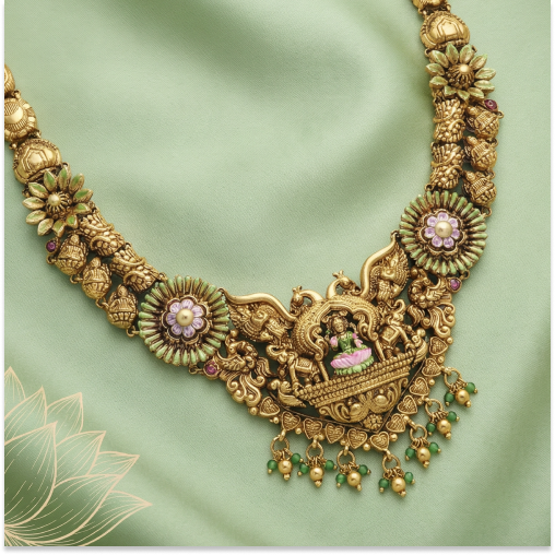 Electro Forming Fashionalble Kaja Lakshmi Necklace