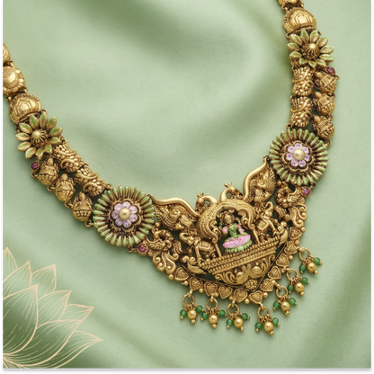 Electro Forming Fashionalble Kaja Lakshmi Necklace