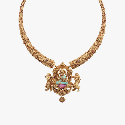 22 KT GOLD RED ANTIQUE NECKLACE