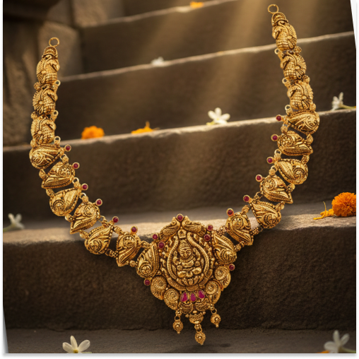 Nagas balls Lakshmi Necklace