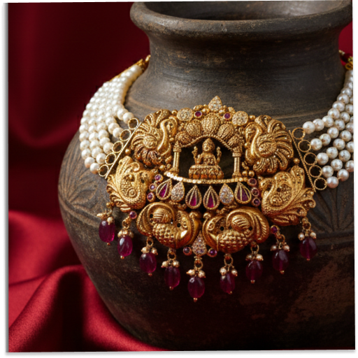 Lakshmi Pearl Necklace
