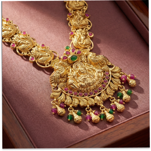 V Type Peacock Necklace