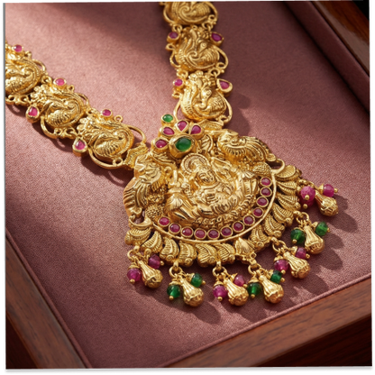 V Type Peacock Necklace