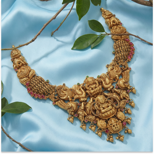 Peacock & Lakshmi Necklace