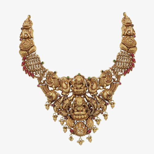 Peacock & Lakshmi Necklace