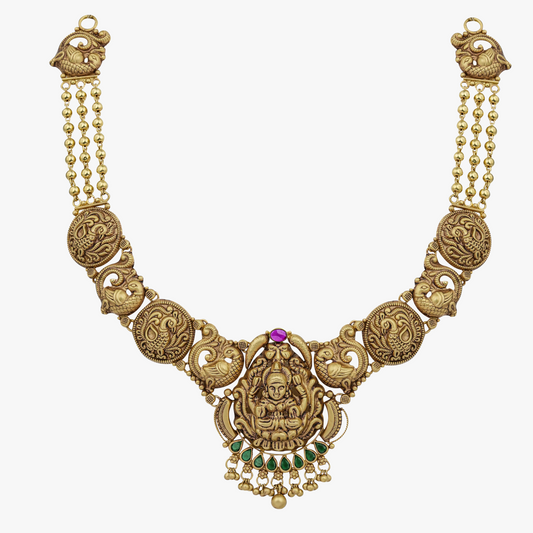 Emerald Lakshmi Necklace
