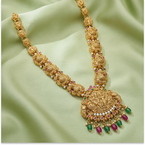 V Type Radhe Krishna Necklace