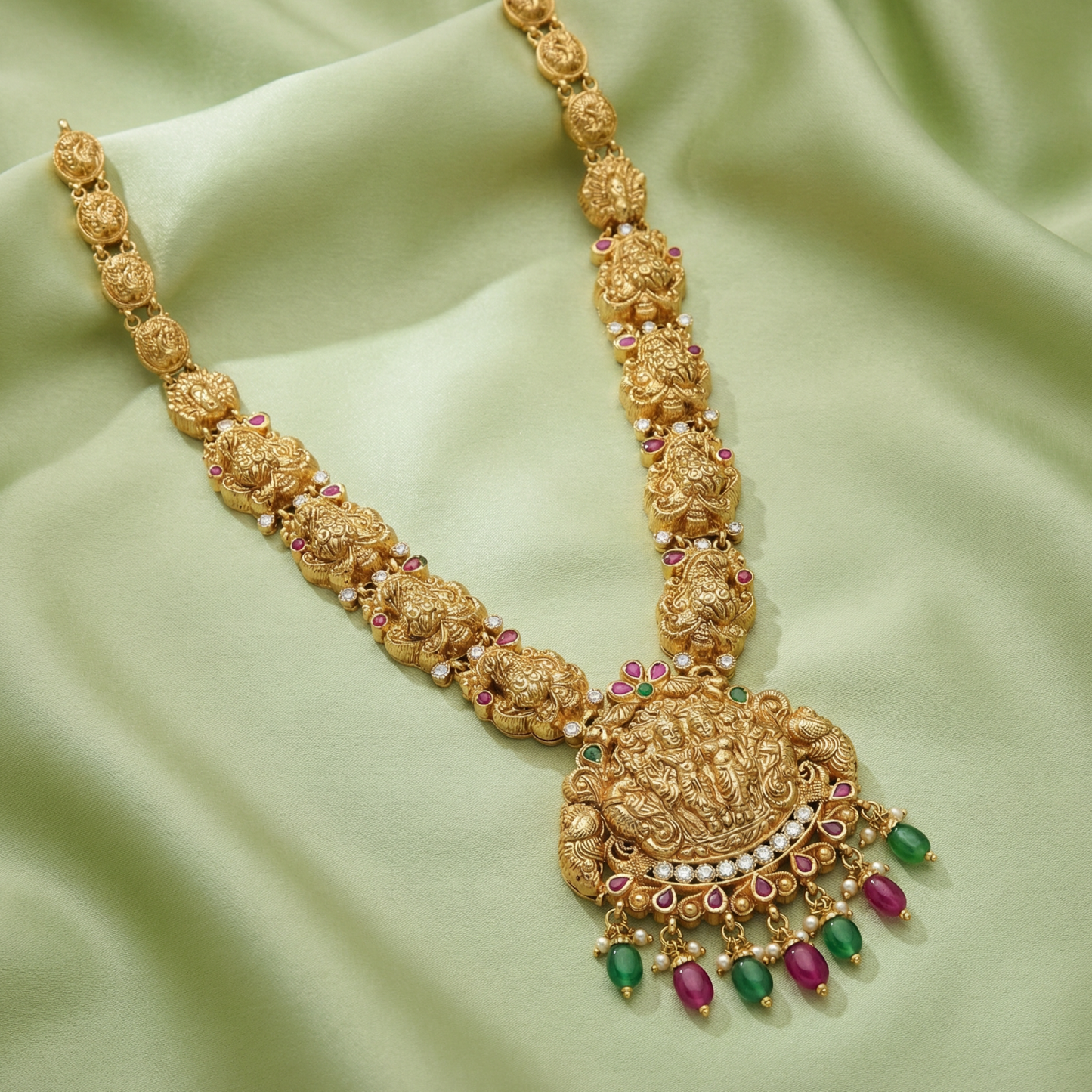 V Type Radhe Krishna Necklace