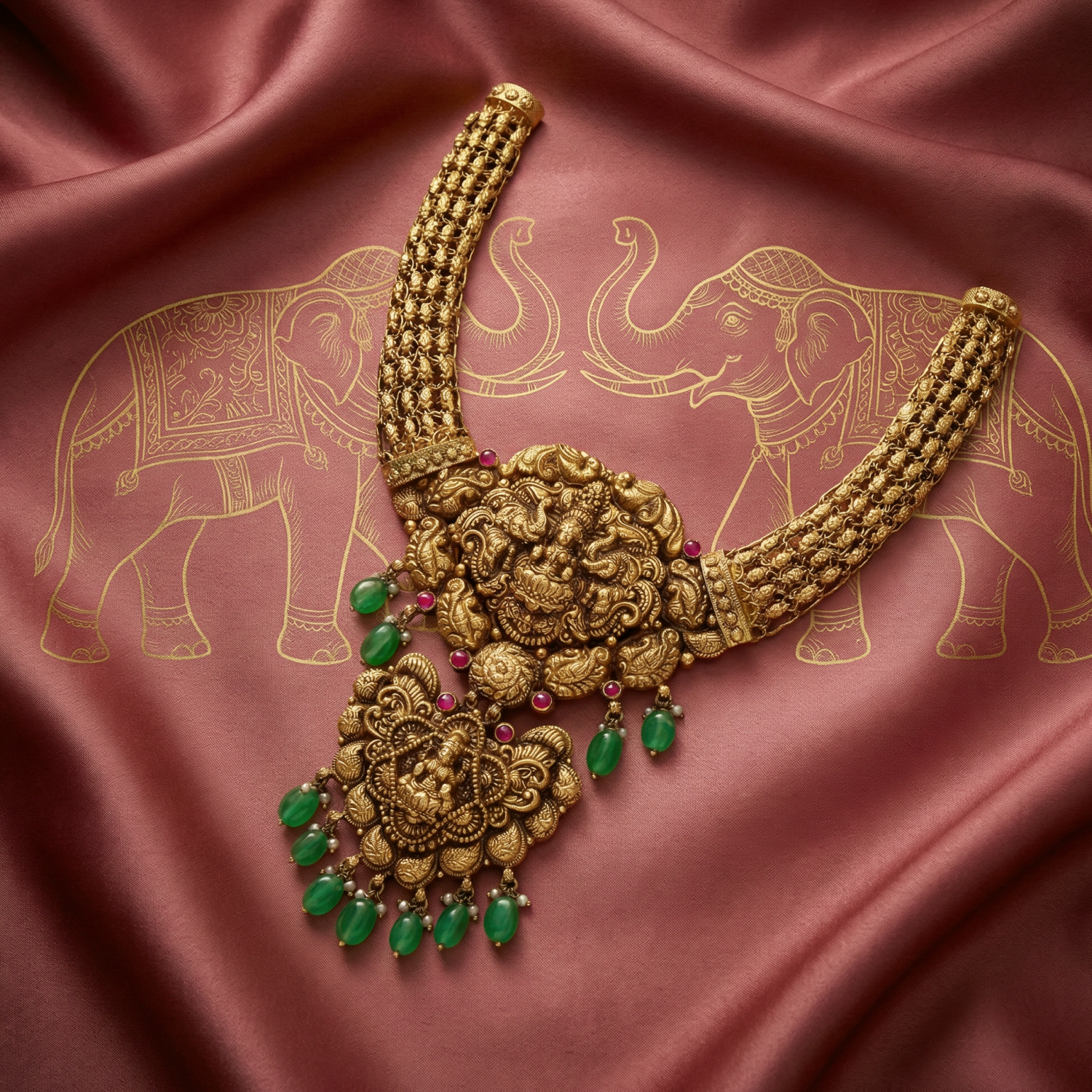 Royal Kaja Lakshmi Antique Necklace