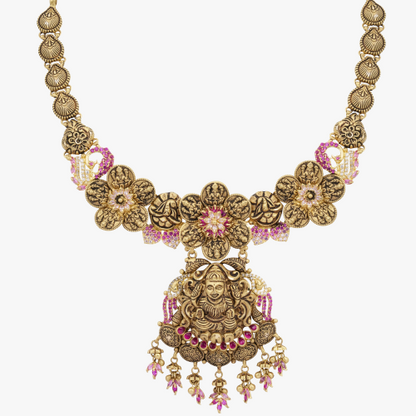 CZ Stone With Sparkling Antique Necklace