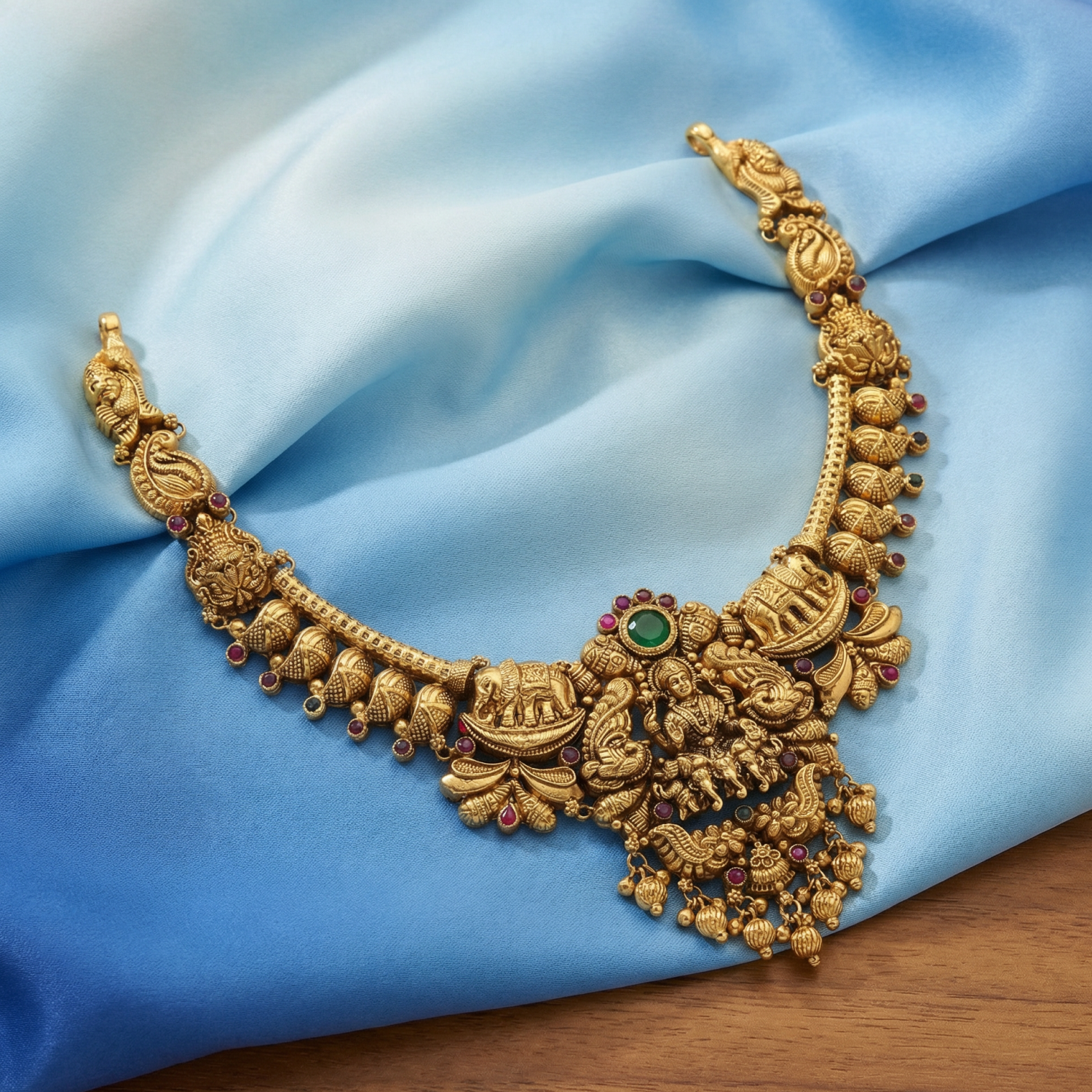 Majestic Tusk Lakshmi Necklace