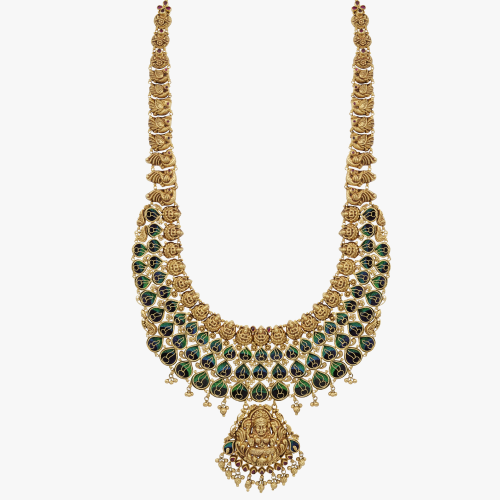 Peacock Feather Lakshmi Malai