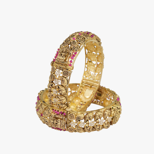 Screwed Electro forming stone with lakshmi bangles